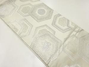 アンティーク　亀甲に菊桐模様織出し全通袋帯（材料）